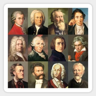 12 Composers Portraits Sticker